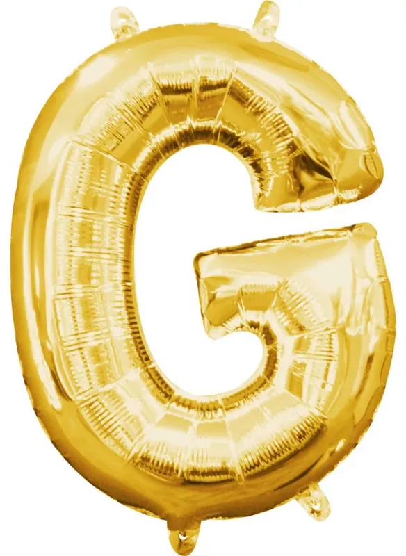 Legkelendőbb Arany Gold mini G betű fólia lufi 33 cm