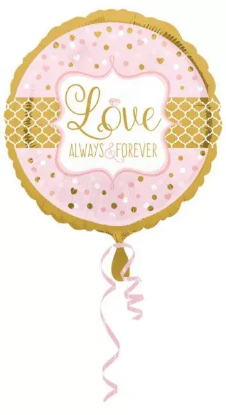 Love Always fólia lufi 43 cm Népszerű