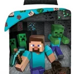 Olcsóbb Minecraft Underground ágyneműhuzat Miner 140×200cm, 70×90 cm
