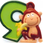 Szafari Monkey tortagyertya, számgyertya 9-es Ajánlat