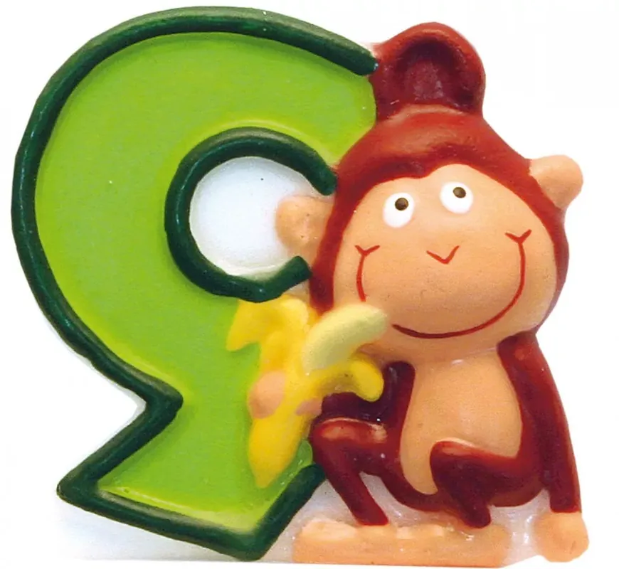 Szafari Monkey tortagyertya, számgyertya 9-es Ajánlat