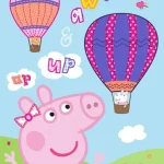 Outlet Peppa malac Hot Air Balloon polár takaró 100x140cm