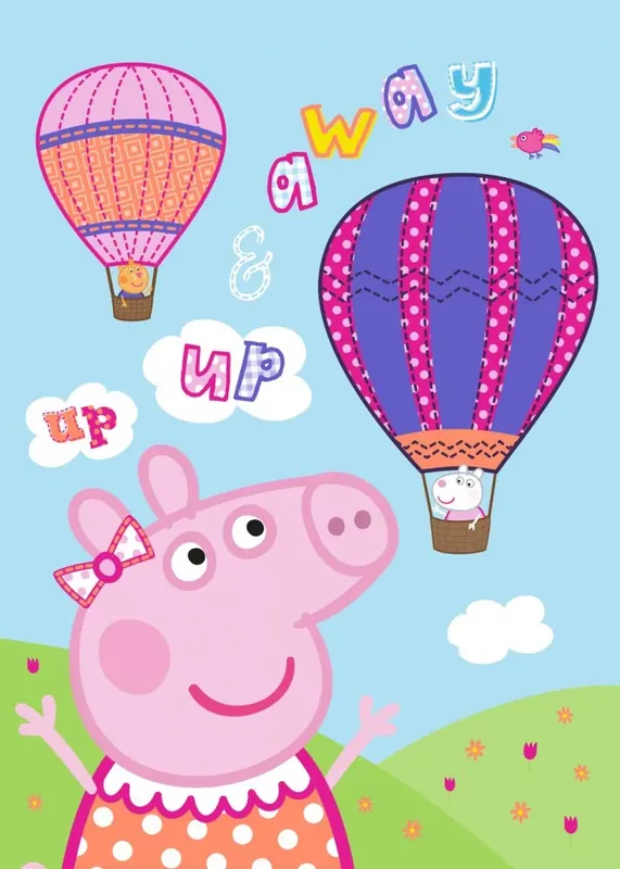 Outlet Peppa malac Hot Air Balloon polár takaró 100x140cm