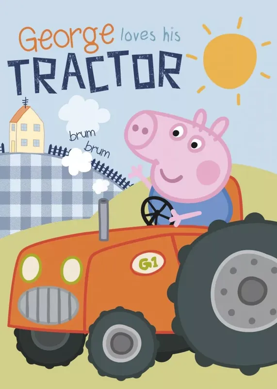Népszerű Peppa malac Tractor polár takaró 100x140cm