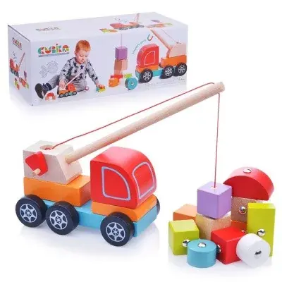 Cubika Fa darus autó mágneses rakománnyal Korlátozott ajánlat