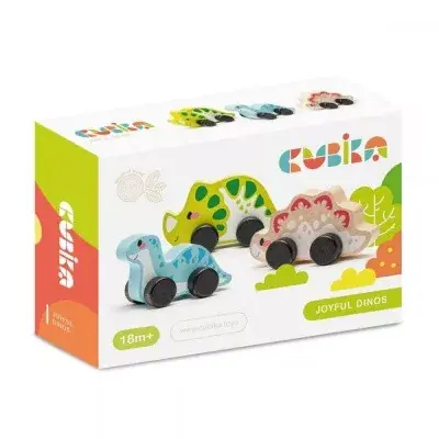 Olcsó Cubika Fa dínók, 3 db/csomag
