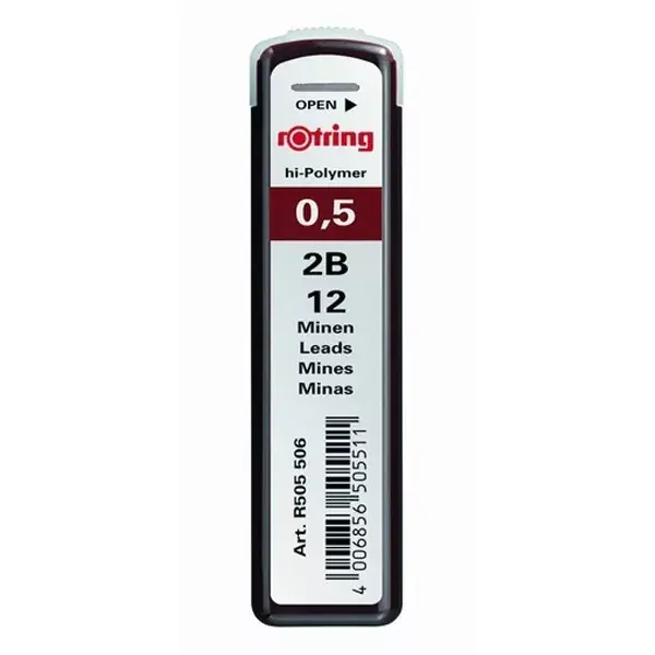 Prémium Grafitbél ROTRING 0,5mm 2B