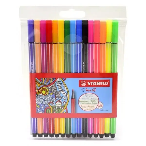 Filctoll STABILO Pen 68 10+5 neon készlet Exkluzív ajánlat