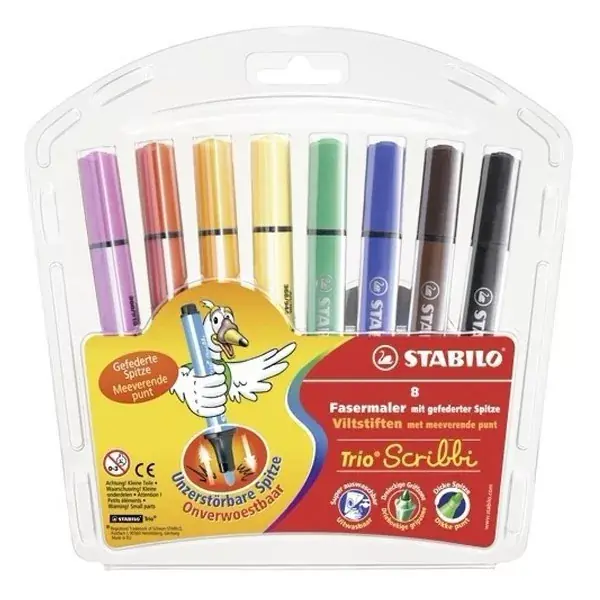Filctoll STABILO Trio Scribbi 8 darabos Biztonságos fizetés