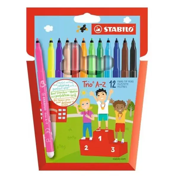 Filctoll STABILO Trio A-Z 12 darabos Biztonságos fizetés