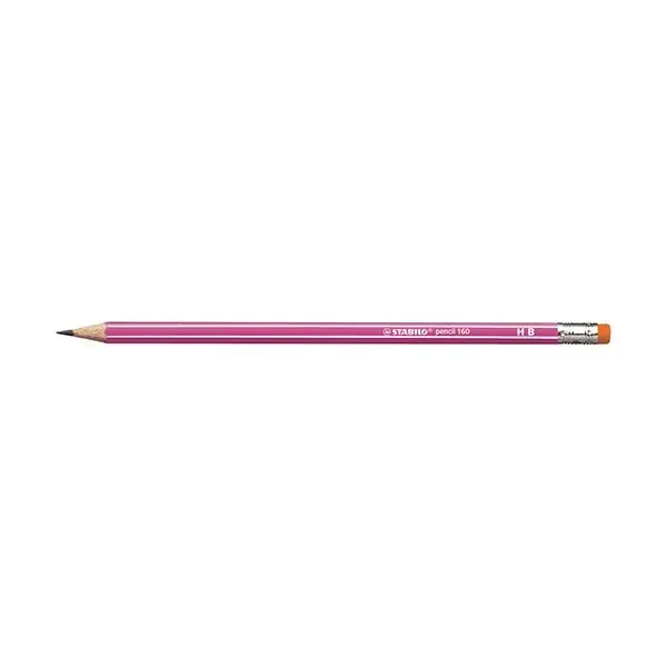 Újdonság Grafitceruza STABILO Pencil 160 HB hatszögletű radíros rózsaszín