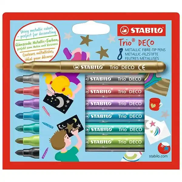 Akciós ár Filctoll STABILO Trio Deco 8 darabos