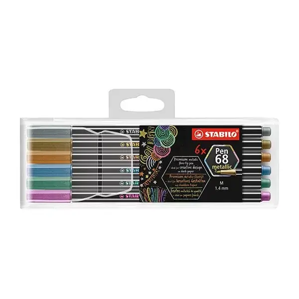 Gyors szállítás Filctoll STABILO Pen 68 metallic 6 darabos