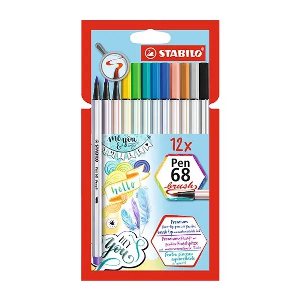 Ecsetfilc STABILO Pen 68 Brush 12 darabos Kiárusítás