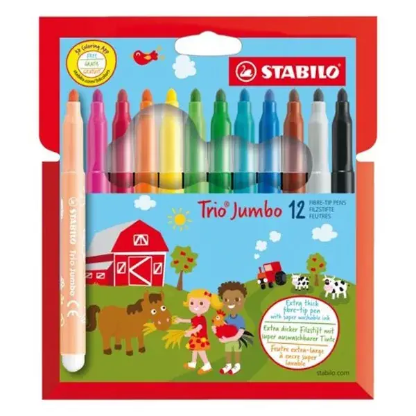 Szezonális akció Filctoll STABILO Trio Jumbo 12 darabos