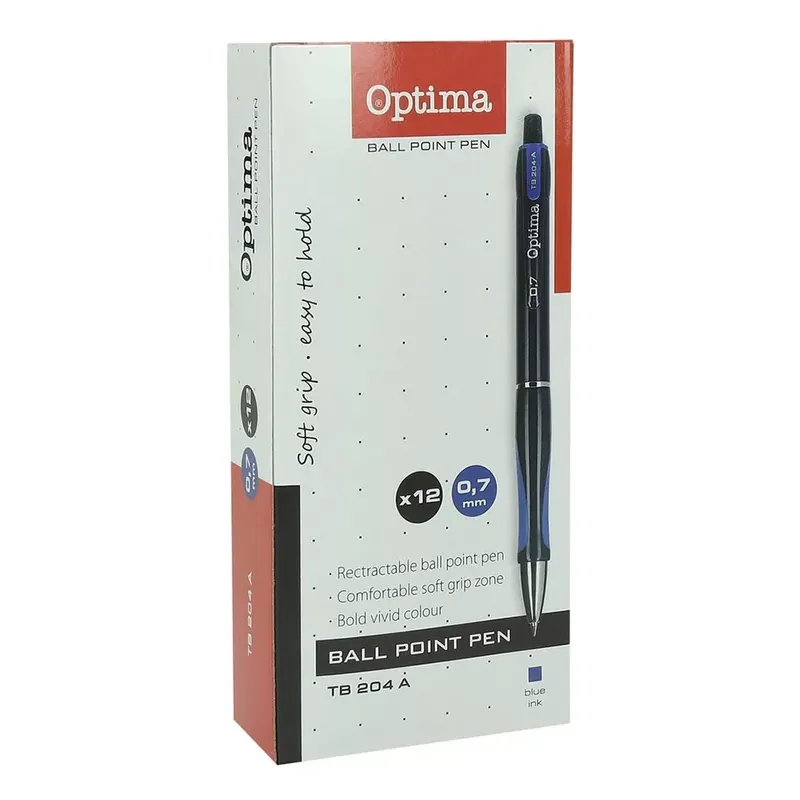 Korlátozott ajánlat Golyóstoll OPTIMA nyomógombos TB 204 kék