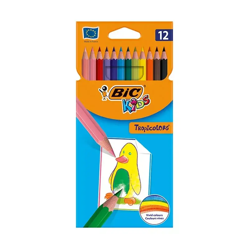Kedvezmény Színes ceruza BIC Kids Tropicolors hatszögletű 12 darabos