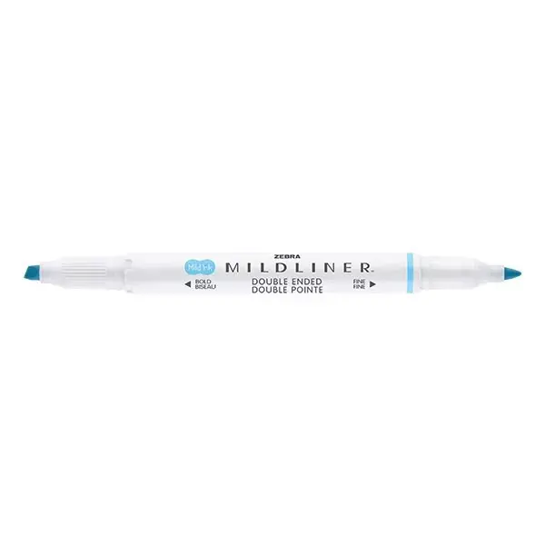 Alacsony ár Szövegkiemelő kétvégű ZEBRA Mildliner fluorescent 1,4-4,0 mm kék