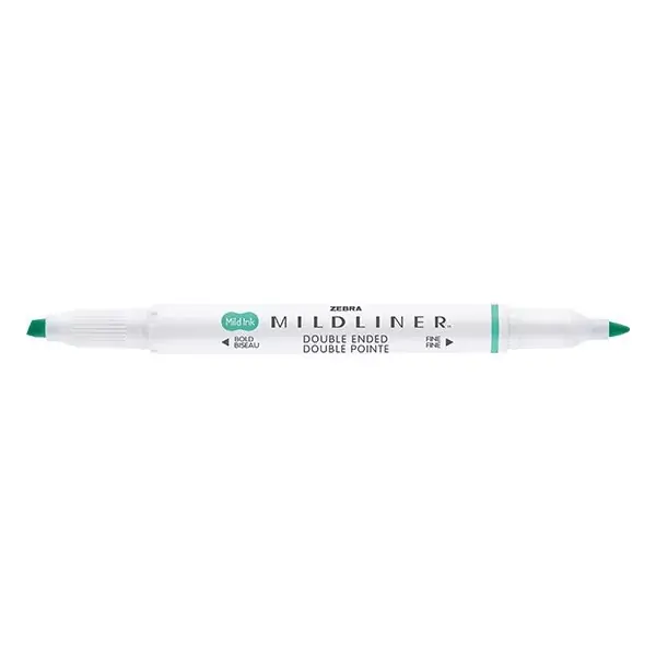 Kiárusítás Szövegkiemelő kétvégű ZEBRA Mildliner fluorescent 1,4-4,0 mm kékeszöld