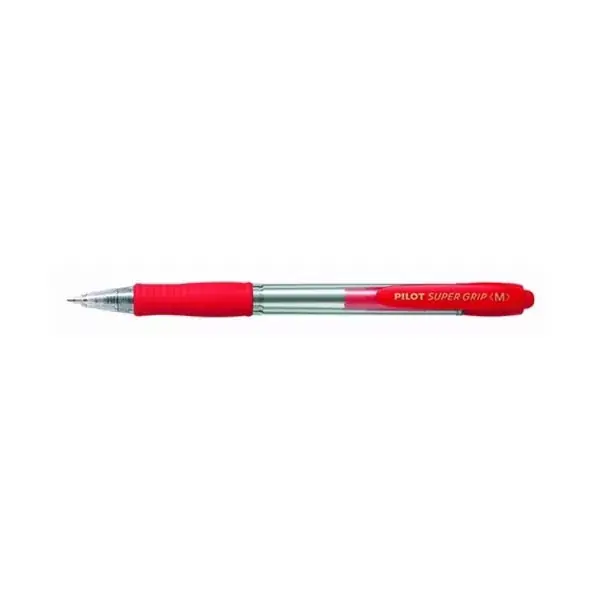 Csak ma Golyóstoll PILOT Super Grip Ball Point Pen Fine nyomógombos piros