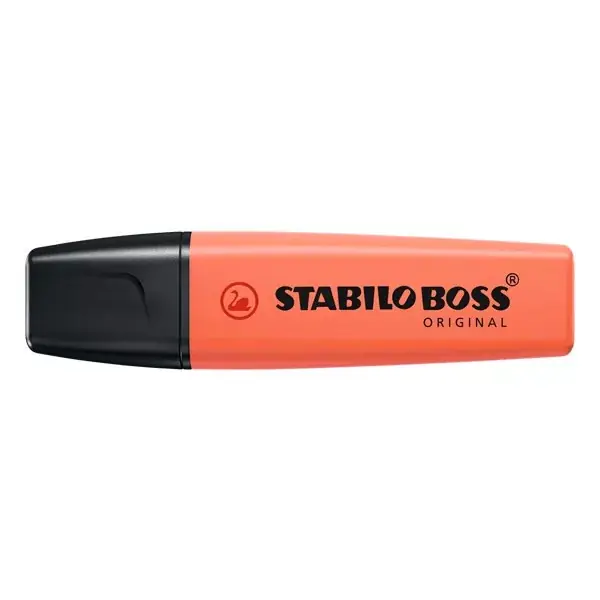 Prémium Szövegkiemelő STABILO Boss Original Pastel 1-5mm halvány koral piros
