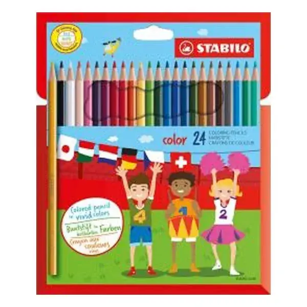 Vásárlói kedvenc Színes ceruza STABILO Color Swano hatszögletű 24 darabos