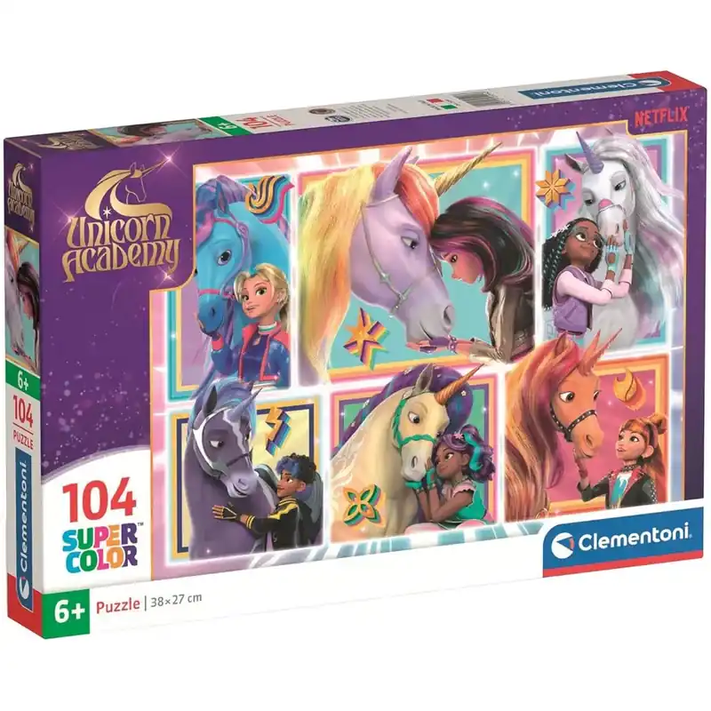 Unikornis Akadémia együtt az unikornisokkal 104db-os Supercolor puzzle - Clementoni Biztonságos fizetés