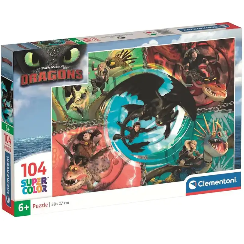 Biztonságos vásárlás Így neveld a sárkányodat 104db-os Supercolor puzzle - Clementoni