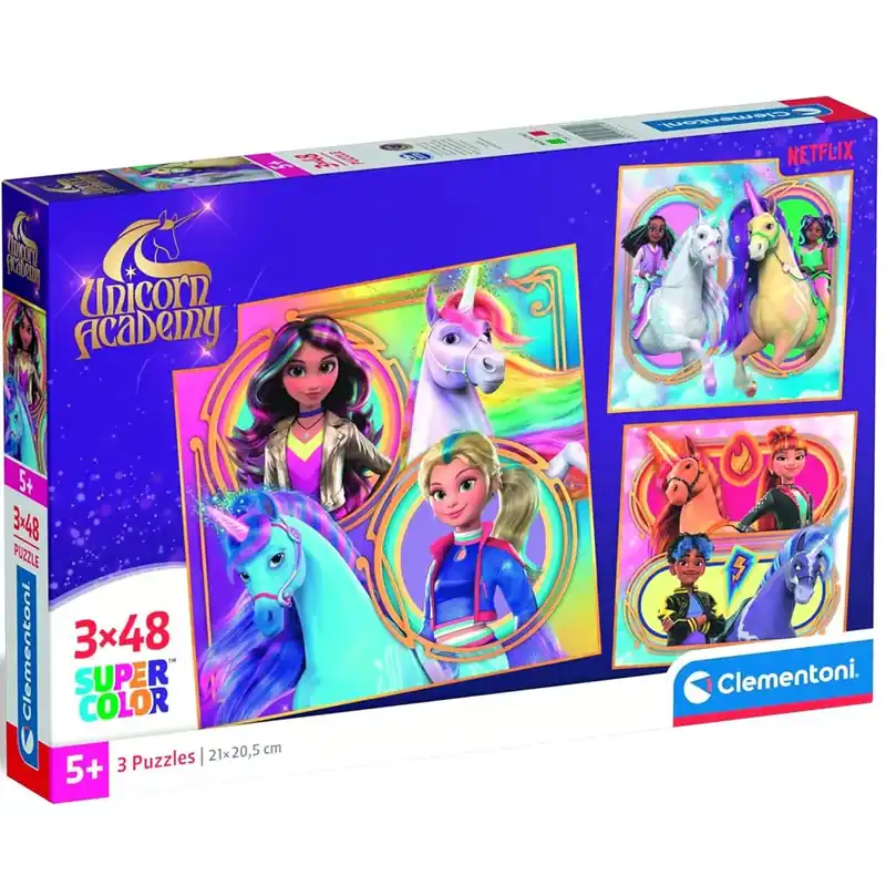 Unikornis Akadémia 3x48db-os Supercolor puzzle - Clementoni Utolsó esély