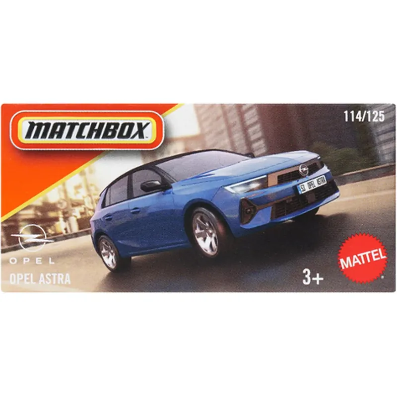 Matchbox Papírdobozos Opel Astra kisautó 1/64 - Mattel Szezonális akció