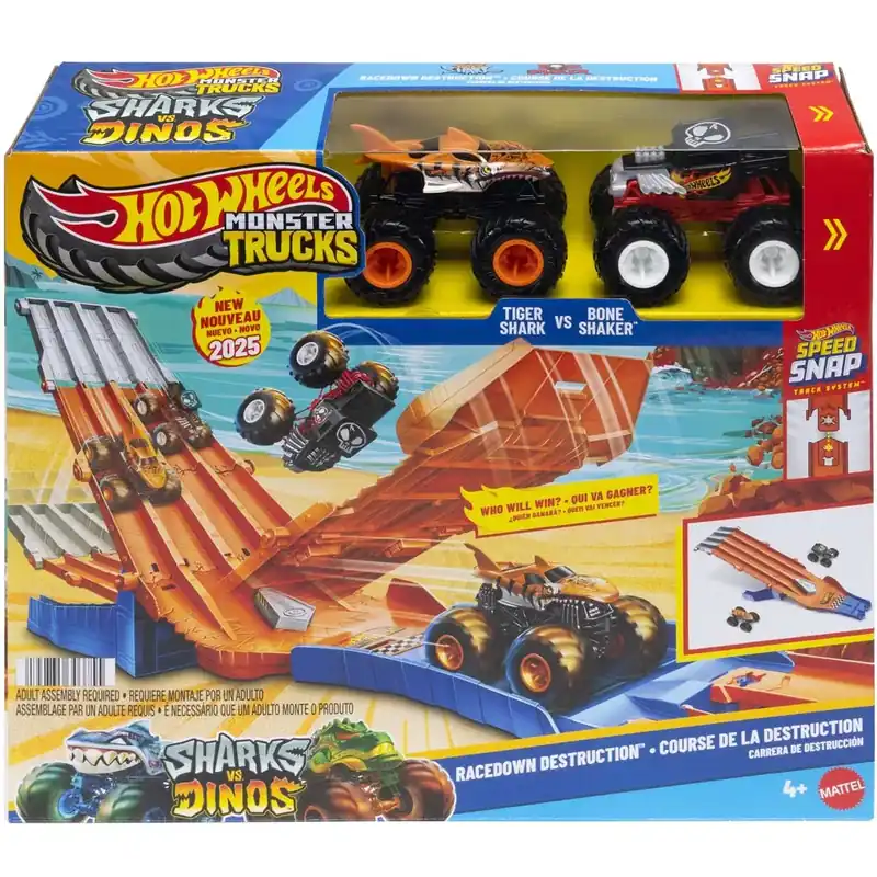 Ajánlat Hot Wheels Monster Trucks Hajsza pályaszett 2db kisautóval - Mattel