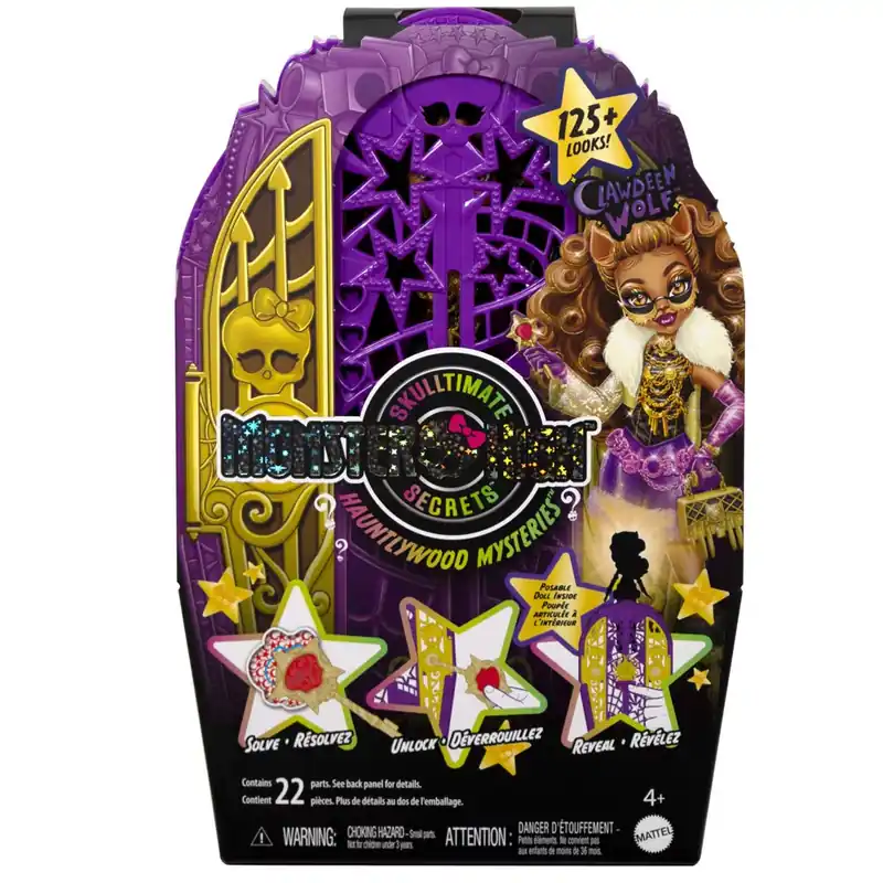 Vásárlói kedvenc Monster High Szörnyen jóbarátok titkai – Rémes nyomozás Hauntlywood titkok Clawdeen Wolf baba - Mattel