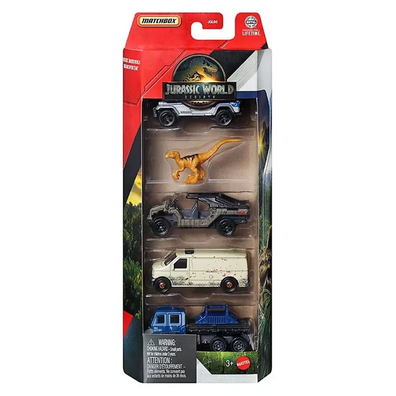 Azonnal elérhető Matchbox Jurassic World Rapid Getaway Unit 5db-os kisautó szett - Mattel
