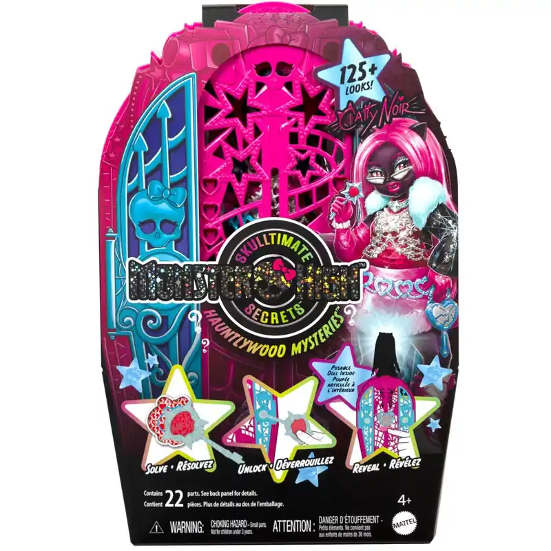 Monster High Szörnyen jóbarátok titkai – Rémes nyomozás Hauntlywood titkok Catty Noir baba - Mattel Biztonságos fizetés