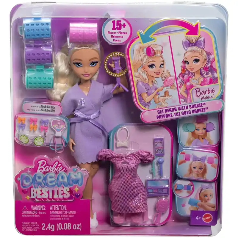 Kiárusítás Barbie Dream Besties Hairstylist Malibu baba - Mattel