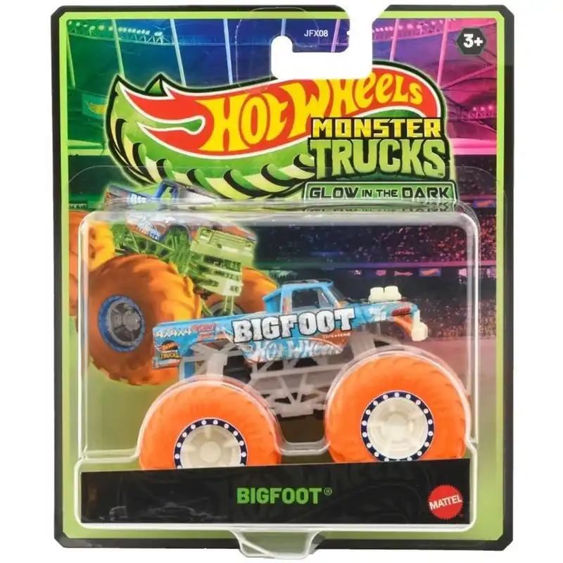 Biztonságos fizetés Hot Wheels Monster Trucks Bigfoot sötétben világító kisautó 1/64 - Mattel