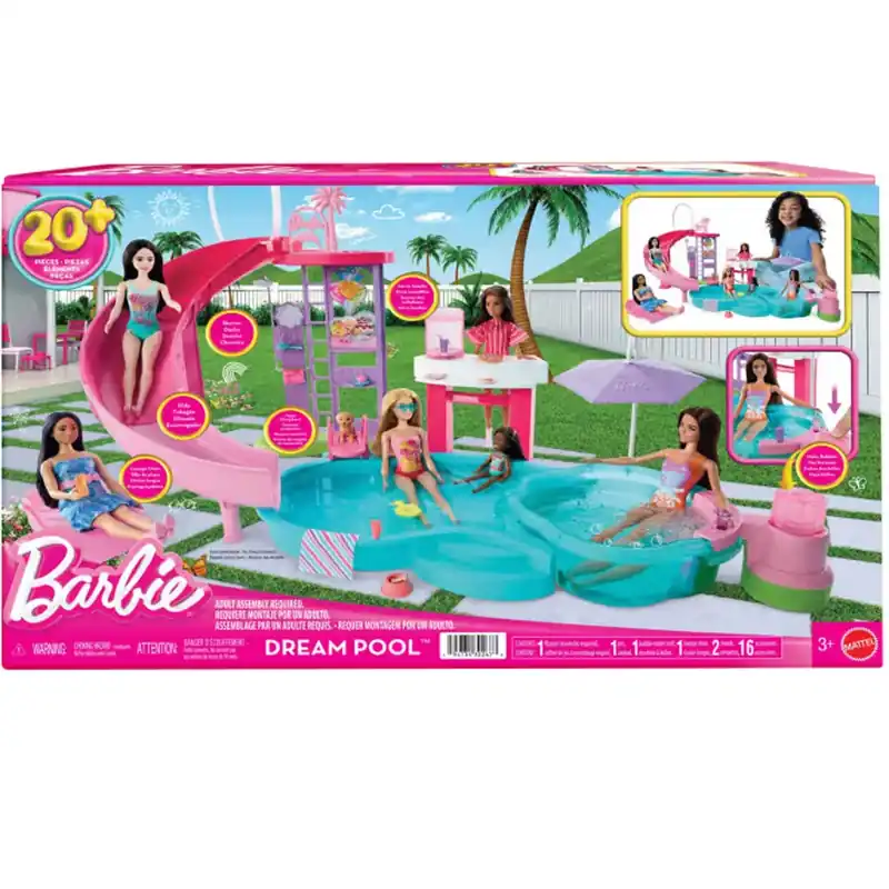 Barbie Dream Pool medencés buli játékszett - Mattel Azonnali szállítás