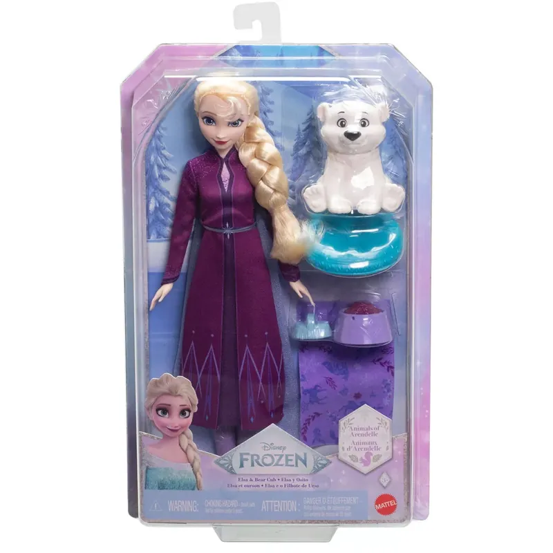Expressz szállítás Jégvarázs Elza és a kis jegesmackó játékfigura szett - Mattel