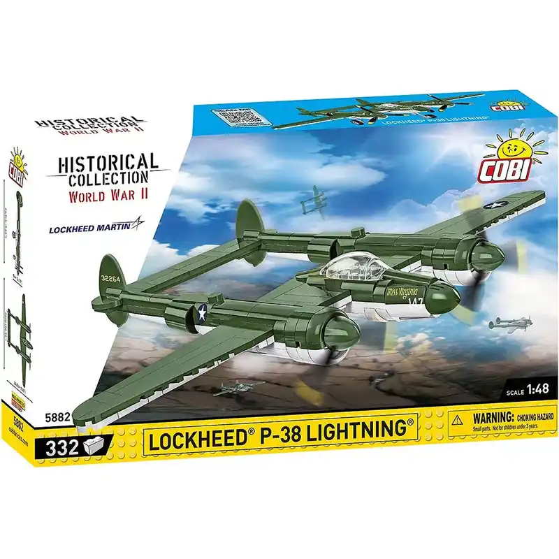 Árcsökkenés COBI Lockheed P-38 Lightning repülő építőjáték (5882)