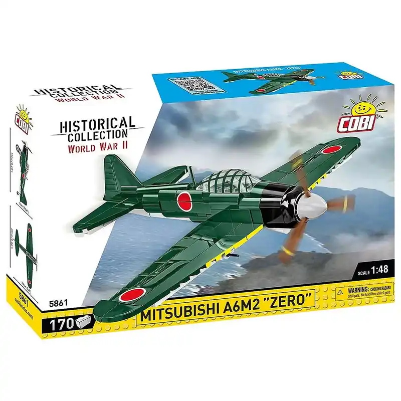 Utolsó esély COBI Mitsubishi A6M2 „Zero” vadászrepülőgép építőjáték (5861)