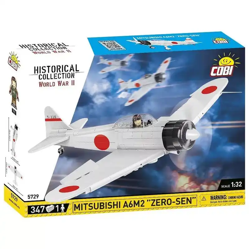 COBI Mitsubishi A6M2 Zero‑Sen repülőgép építőjáték (5729) Szezonális akció