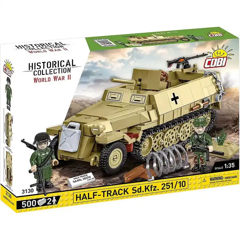 Legnépszerűbb COBI Half-Track Sd.Kfz. 251/10 tank építőjáték (3130)