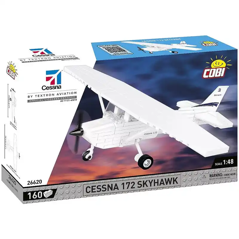 Olcsóbb COBI Cessna 172 Skyhawk fehér építőjáték (26620)