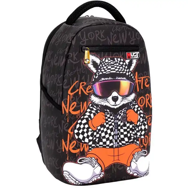 Luna Must Team Cool bear lekerekített iskolatáska, hátizsák 29x17x46cm Prémium