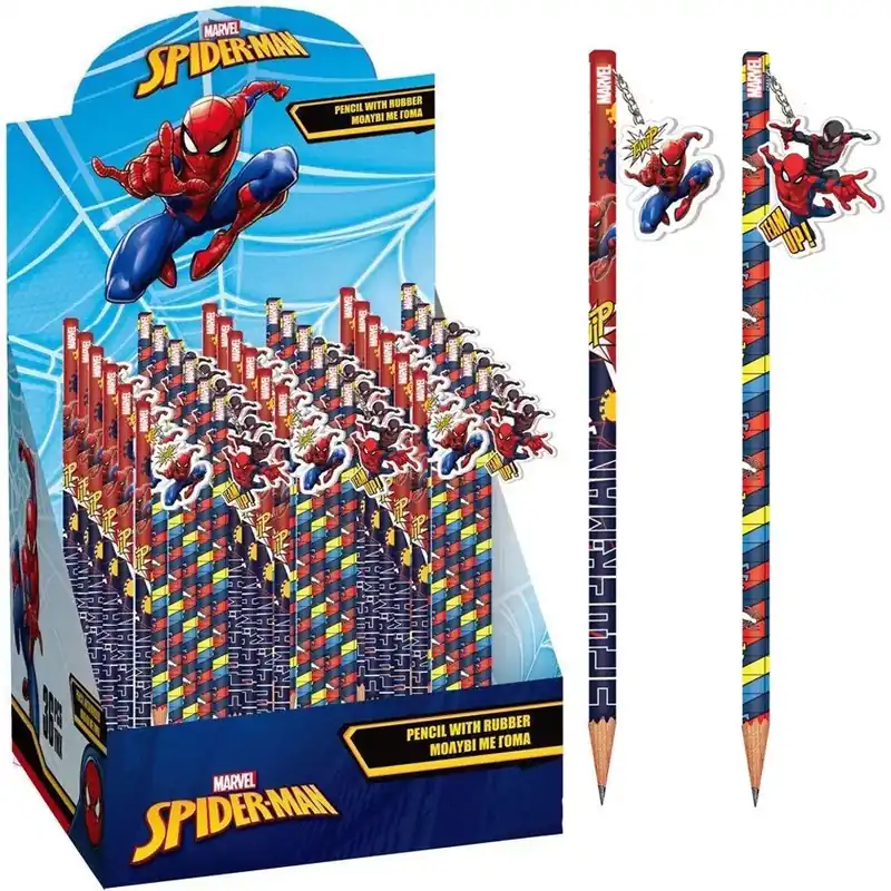Luna Marvel Pókember grafitceruza radírral, kétféle változatban 1db Bestseller