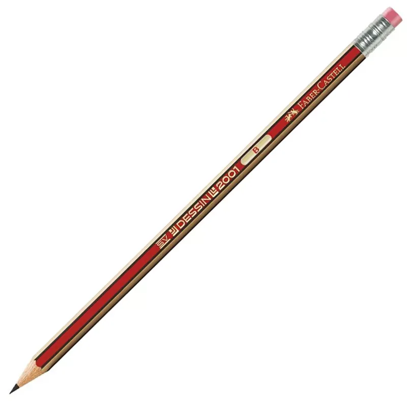 Végkiárusítás Faber-Castell Dessin 2001 grafitceruza radírral B 1db