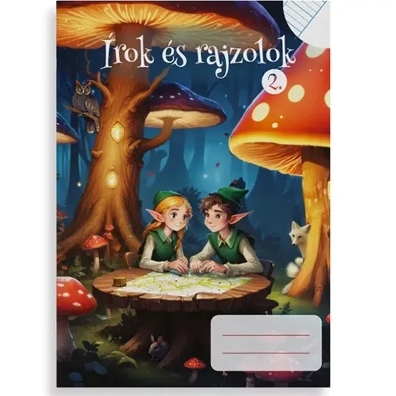 Írok és rajzolok 2. osztályos 2 az 1-ben vonalas és sima füzet A/5 Rendeld meg most