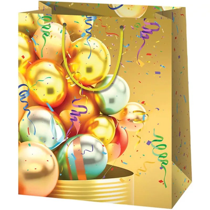 Szuper ajánlat Cardex Sárga lufis óriás méretű ajándéktáska 33x15x44,5cm