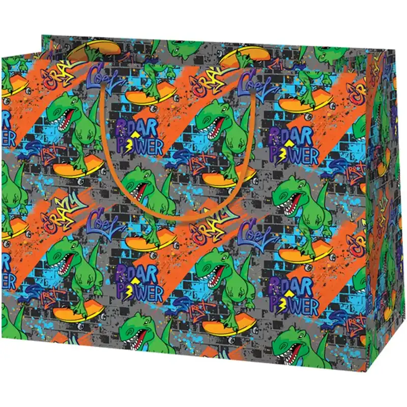 Cardex Dínó deszka party nagy méretű ajándéktáska 26,7x13,7x33cm Exkluzív ajánlat
