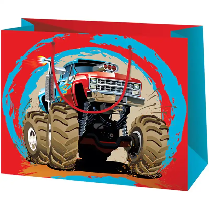 Cardex Monster Truck autós közepes méretű ajándéktáska 17,8x10x23cm Újdonság